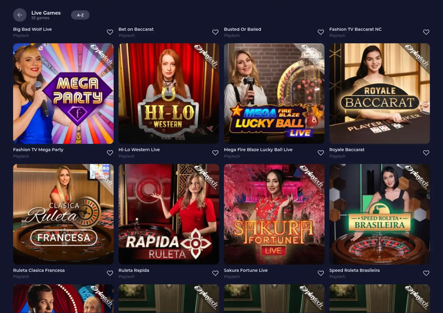 Gofish Casino Spielübersicht
